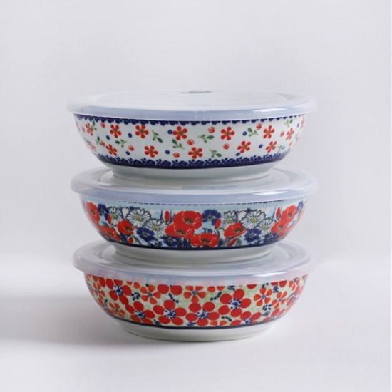 블루가든 밀폐 3칸 찬기 3size