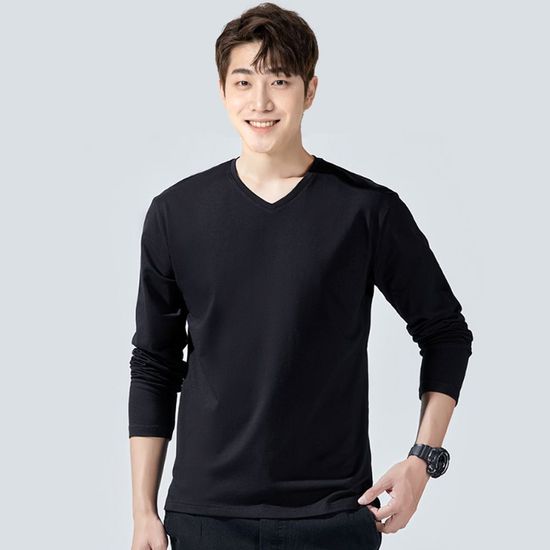 브이넥 티셔츠 이너 롱슬리브 레이어드티(WD9B318)