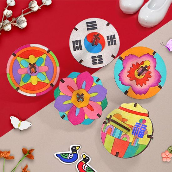 한국 전통 나무팽이 (5종 택1)