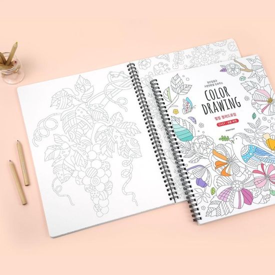 핑크풋 힐링컬러드로잉(쉬운버전)