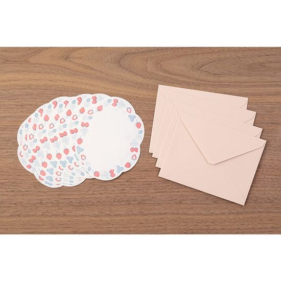 Letter Set Letterpress Die-cut - Strawberry