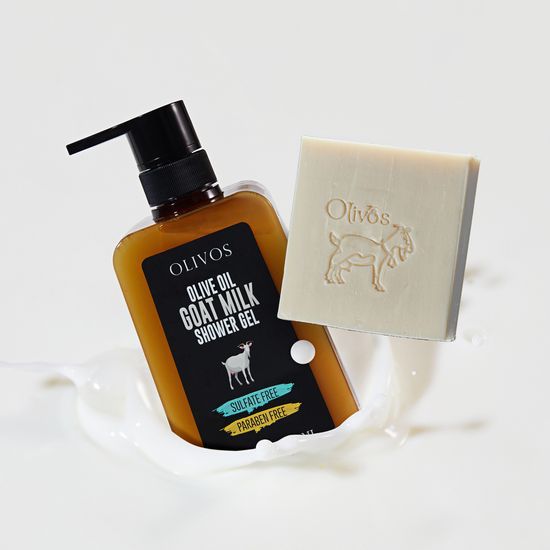 올리보스 100%올리브 저자극 산양유 바디워시 2종세트