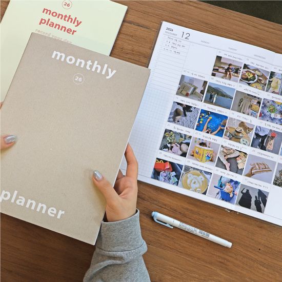 오첵 2026 날짜형 먼슬리플래너 A4