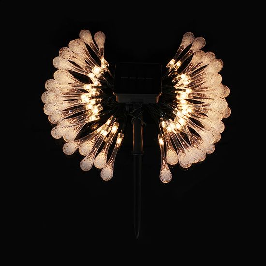 태양광 LED 50구 물방울 가랜드 전구 7m 2colors
