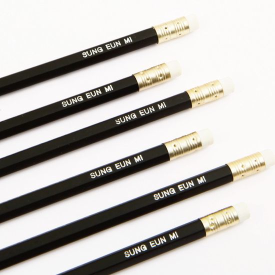 [주문제작]네임연필2B 6자루프리미엄은박_파버카스텔