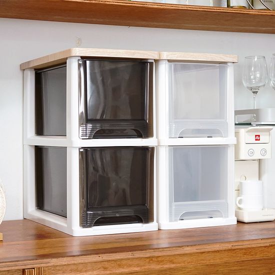 어반 우드상판 슬림 서랍장 2단 틈새 수납장 정리함