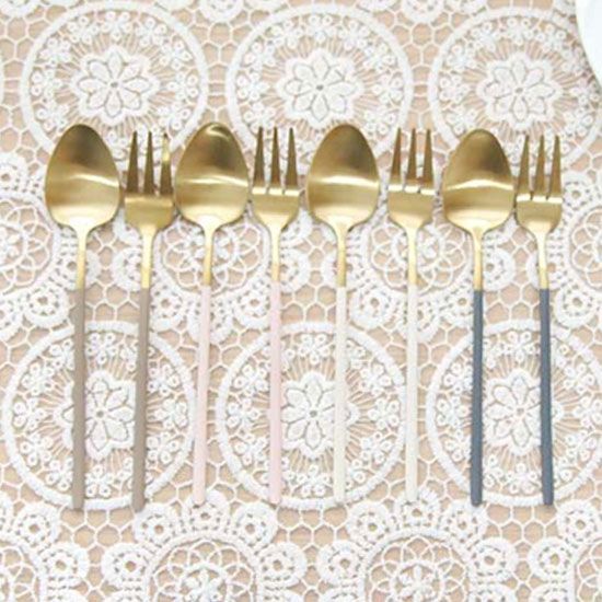 D14 케라미카 골드 티스푼 티포크(WFI381X)