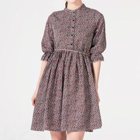 BSO 513 여자차이나플라워7부소매원피스