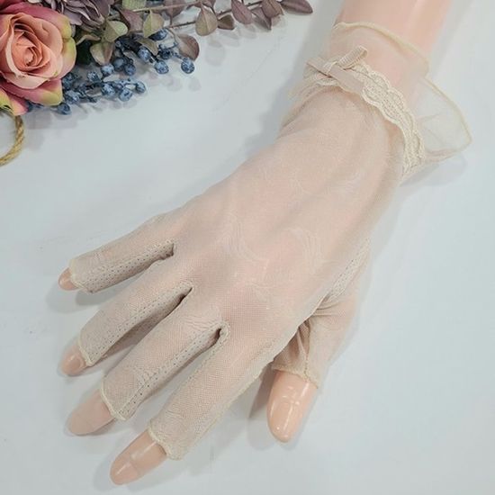 [애슬릿]리본 여름 운전 운동 산책 UV 차단 반장갑