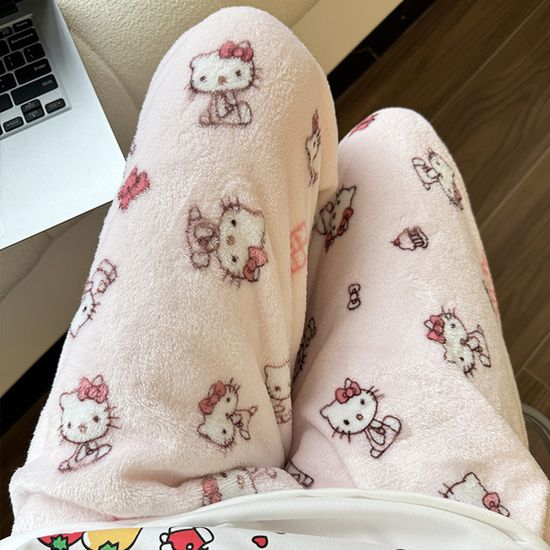 케리도 깜찍한 야옹이 겨울 수면바지 잠옷 홈웨어