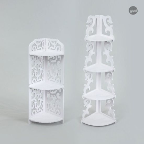 굿즈 DIY 고급 코너 선반 정리대 (3단/4단)