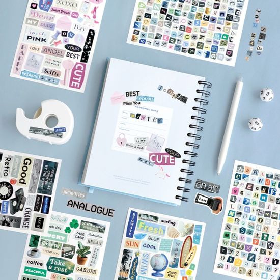 아이코닉 매거진 콜라주 스티커팩