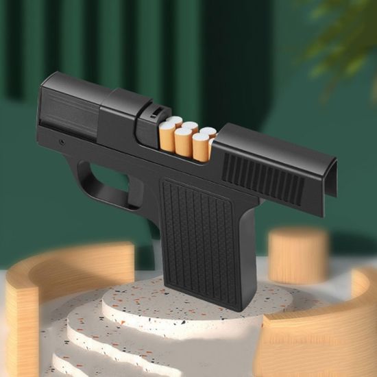 특이한 권총 충전식 라이터 일체형 담배케이스 10개비