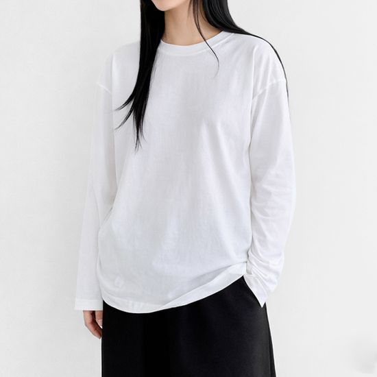 [1+1] 베이직 오버핏 무지 티셔츠 3color