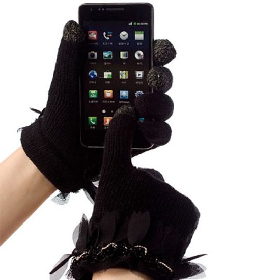 스마트폰장갑 아이폰 터치패드 나오미NAOMI black