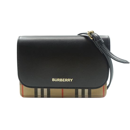 버버리 블랙 노바체크 햄프셔 미니백 80751961