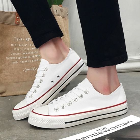 팀제이 남성 캔버스 운동화 250mm 천 스니커즈 화이트