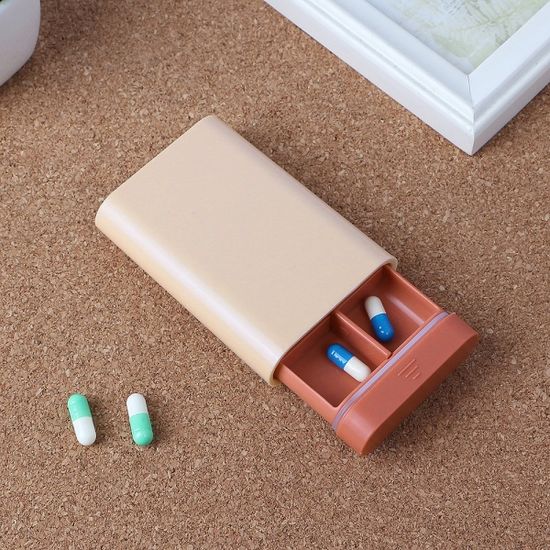 씨큐 밀폐 알약케이스 비타민 영양제 휴대약통 핑크