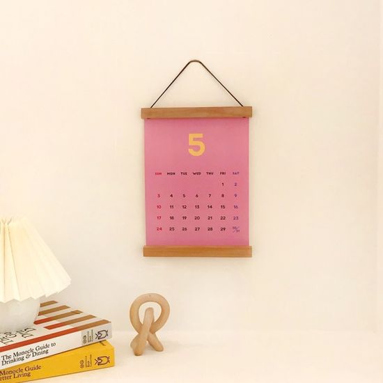 2025년 컬러 포스터 벽걸이 달력 A4