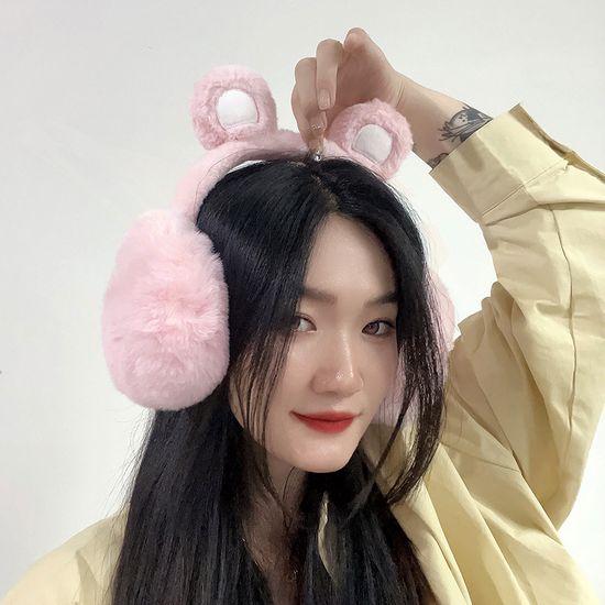 핑크베어 퍼 귀마개 곰돌이귀마개 캐릭터이어머프