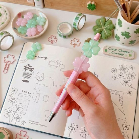 오로라 비즈 볼펜 꾸미기 DIY 키트