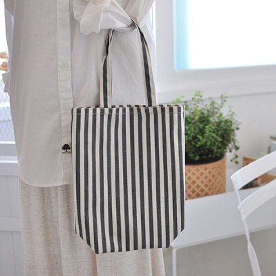 블랙줄 미니방수에코백