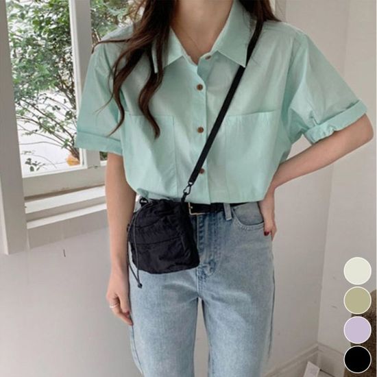 여성 미니 스트링 버킷백 나일론 크로스백 가방[WDB75