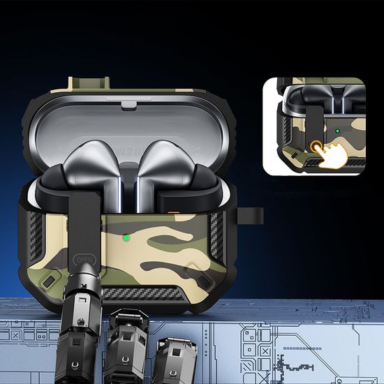 갤럭시버즈3 프로 밀리터리 락 잠금 하드 범퍼 케이스