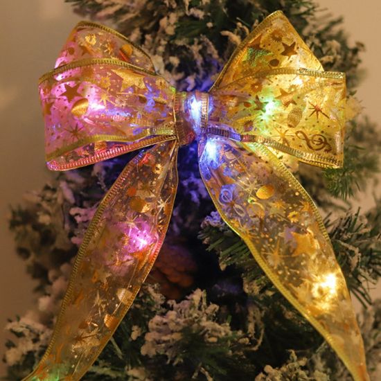 [도토로] LED 골드 리본 트리 전구 컬러 트리탑 와이