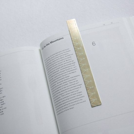 로그 황동자 30cm (Slim type)_Slim Brass Ruler