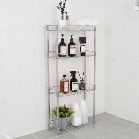 다용도 욕실 스텐 멀티 사각선반 4단