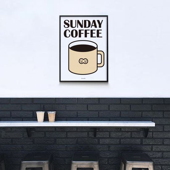 선데이 커피 M 인테리어 포스터 카페 디저트
