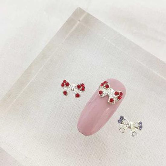 Woman bonita nail parts 미니리본 1개 2color