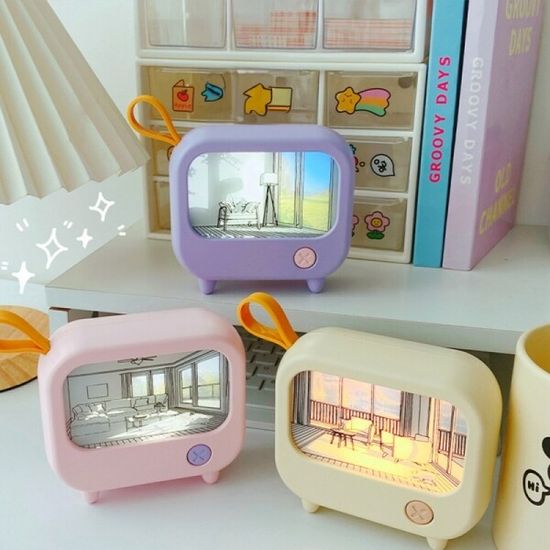 말랑말랑 힐링 애니메이션 액자 수면등