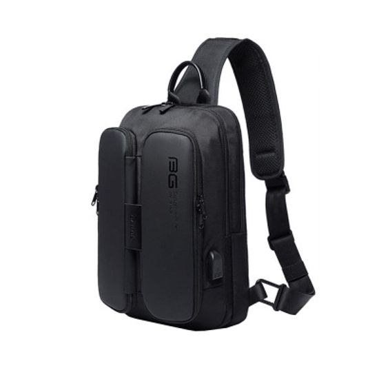 [DICUBO]더블 포켓 USB 충전 메쉬 슬링백 DBCG 8190