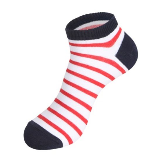 [쿠비카]스트라이프 배색스니커즈 남성 단목양말 S401