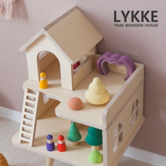 트레 리케하우스 / 자작나무 원목 인형의집 역할놀이