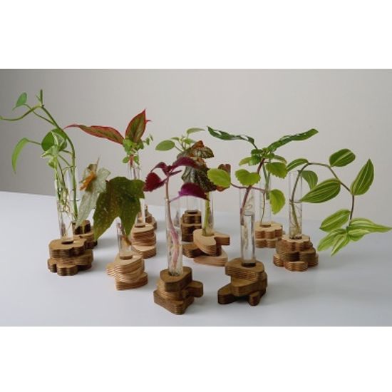 스택베이스 우드 오브제 수경 화병