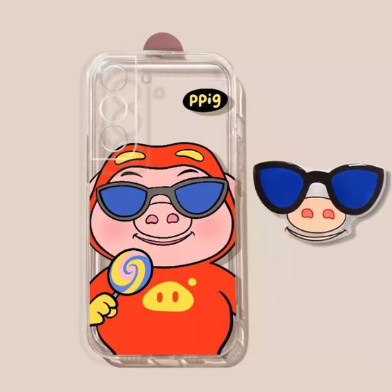 갤럭시 A시리즈 아기 돼지 선글라스 톡 그립 케이스