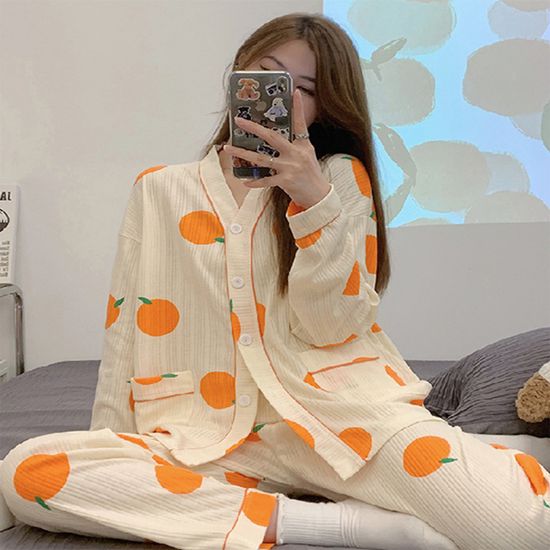 귀여운 긴팔 파자마 상하의 세트