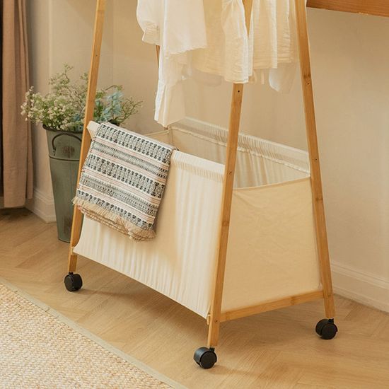 뱀부원목 수납바구니 행거 2size