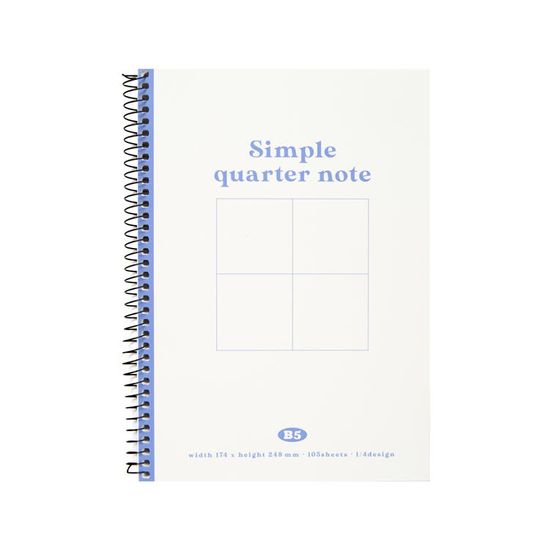 아트박스 심플 4분할 스프링노트