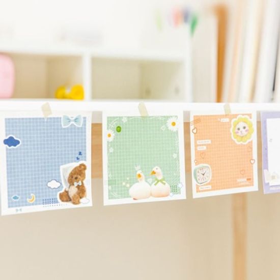 동물 카니발  귀여운 메모지 30매 다꾸배경지 떡메