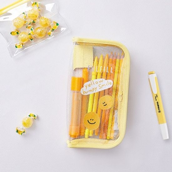 글리터 클리어 펜 파우치
