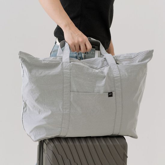 지유 여행용 접이식 보스턴백 - grey