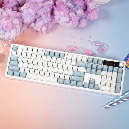 큐센 Q104 LCD 풀윤활 가스켓 유무선 기계식 키보드