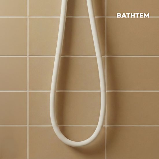 바스템 물때가 끼지않는 튜브형 샤워줄(크림,차콜)