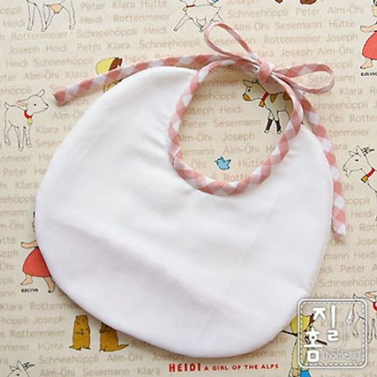 [DIY]레드체크 아기턱받이 만들기