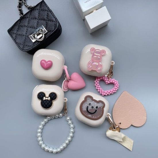 갤럭시 버즈2 프로 라이브 귀여운 키링 실리콘 케이스