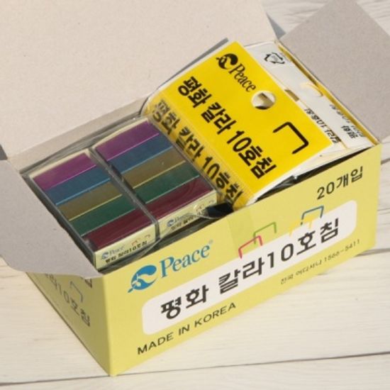 피스코리아 10호 스테플러용 컬러침/심 1박스(20갑)